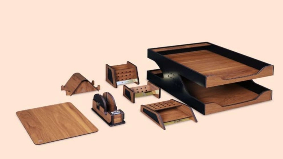 What is a desktop office set?
